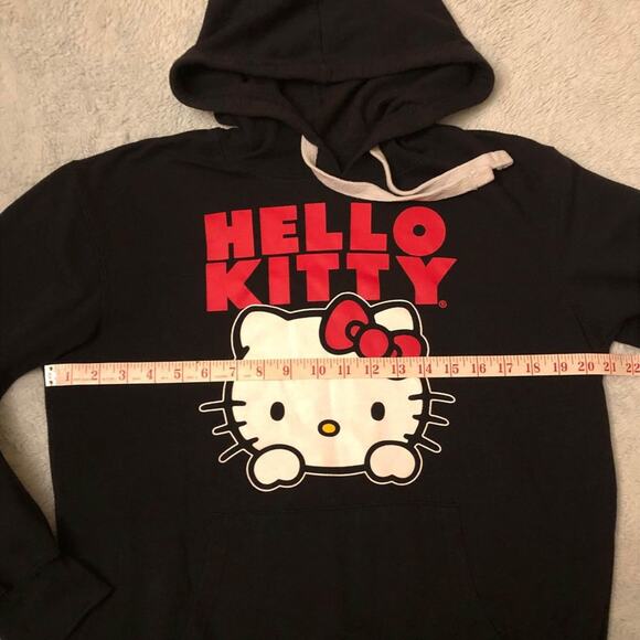 Hello Kitty Juniors Size Medium 7/9 Black  Hooded Sweatshirt - Picture 4 of 7